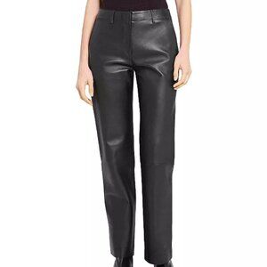 Theory Classic Straight Pant in Deep Forest Leather